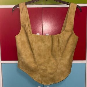 Yellow corset top PRETTYLITTLE THING (new) (women)